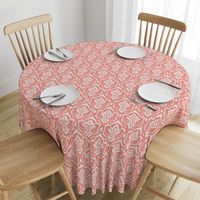 Ikat Damask - Peach Sorbet