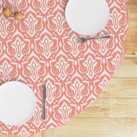 Ikat Damask - Peach Sorbet