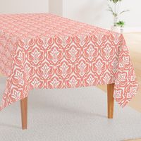 Ikat Damask - Peach Sorbet