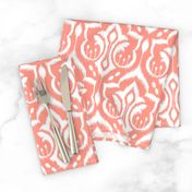 Ikat Damask - Peach Sorbet