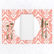 Ikat Damask - Peach Sorbet