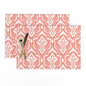 Ikat Damask - Peach Sorbet