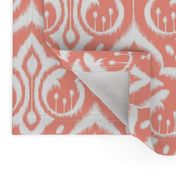 Ikat Damask - Peach Sorbet