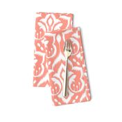 Ikat Damask - Peach Sorbet