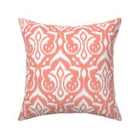 Ikat Damask - Peach Sorbet