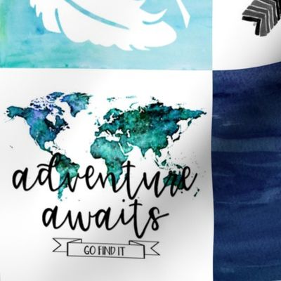 Adventure Awaits - Wholecloth Cheater Quilt