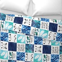 Adventure Awaits - Wholecloth Cheater Quilt - Rotated