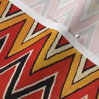 Southwest Zig Zag  - Design 7167624 - Small Scale - Red Orange Ivory Black