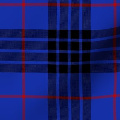 Blue MacKay or Morgan tartan, 6" bright - 1842 Vestiarium Scoticum 