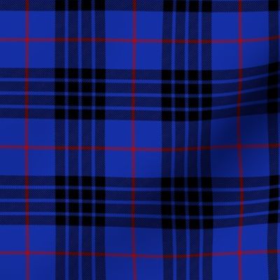 Blue MacKay or Morgan tartan, 3" bright - 1842 Vestiarium Scoticum 