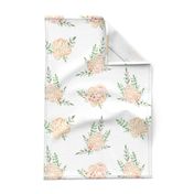 Vintage Peach Floral with Leaves