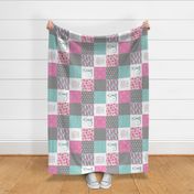 Little & Fierce Dragon - Wholecloth Cheater Quilt - Rotated