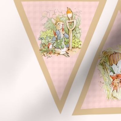 Light Pink Peter Rabbit Bunting - Large Scale