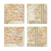 Istanbul map, antique, FQ