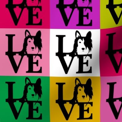 Sheltie Collie Dog Love Pop Art