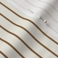 light brown stripe on ivory brown ticking