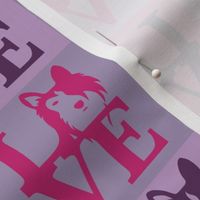 Sheltie Collie Dog Love Pink Violet