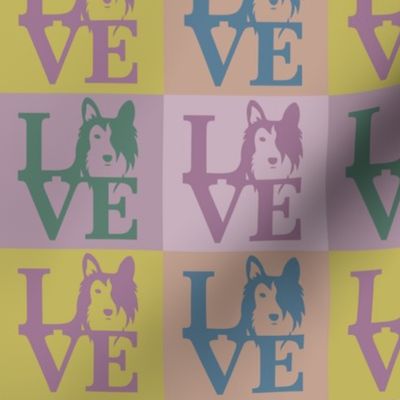 Sheltie Collie Dog Love Muted Tones