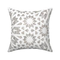 Tangier Moroccan Sand 1 in White and Gray