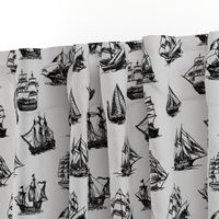 Sailing Ships on Grey // Large