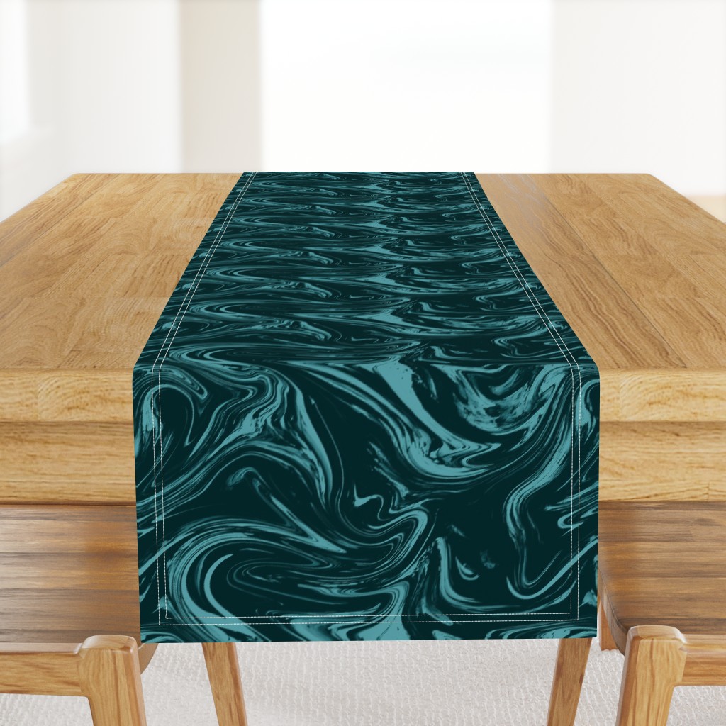 Marbled Paper - Deep Teal