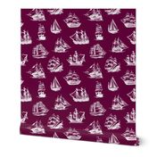 Sailing Ships on Tyrian Purple // Large