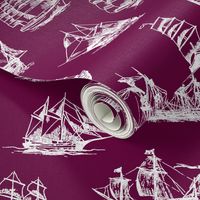 Sailing Ships on Tyrian Purple // Large