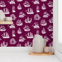 Sailing Ships on Tyrian Purple // Large