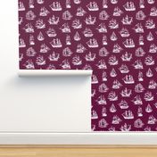 Sailing Ships on Tyrian Purple // Large