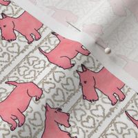 Pink Scottie Dogs and Hearts