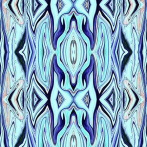 Medium- Stylized  Digital Geodes in Blue and Mauve