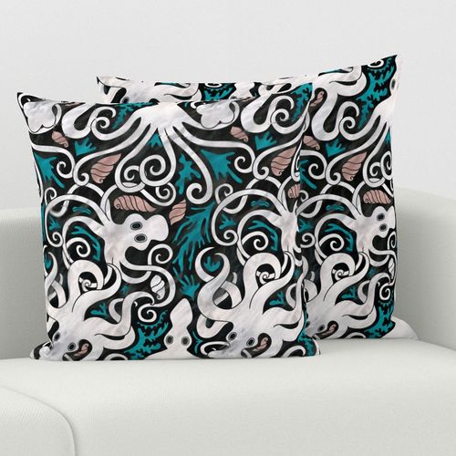 greek octopuses pattern dark