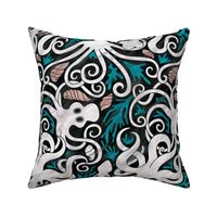 greek octopuses pattern dark