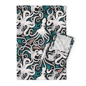 greek octopuses pattern dark