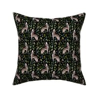 4" Summer In The Wild Wolf and Foliage - Black