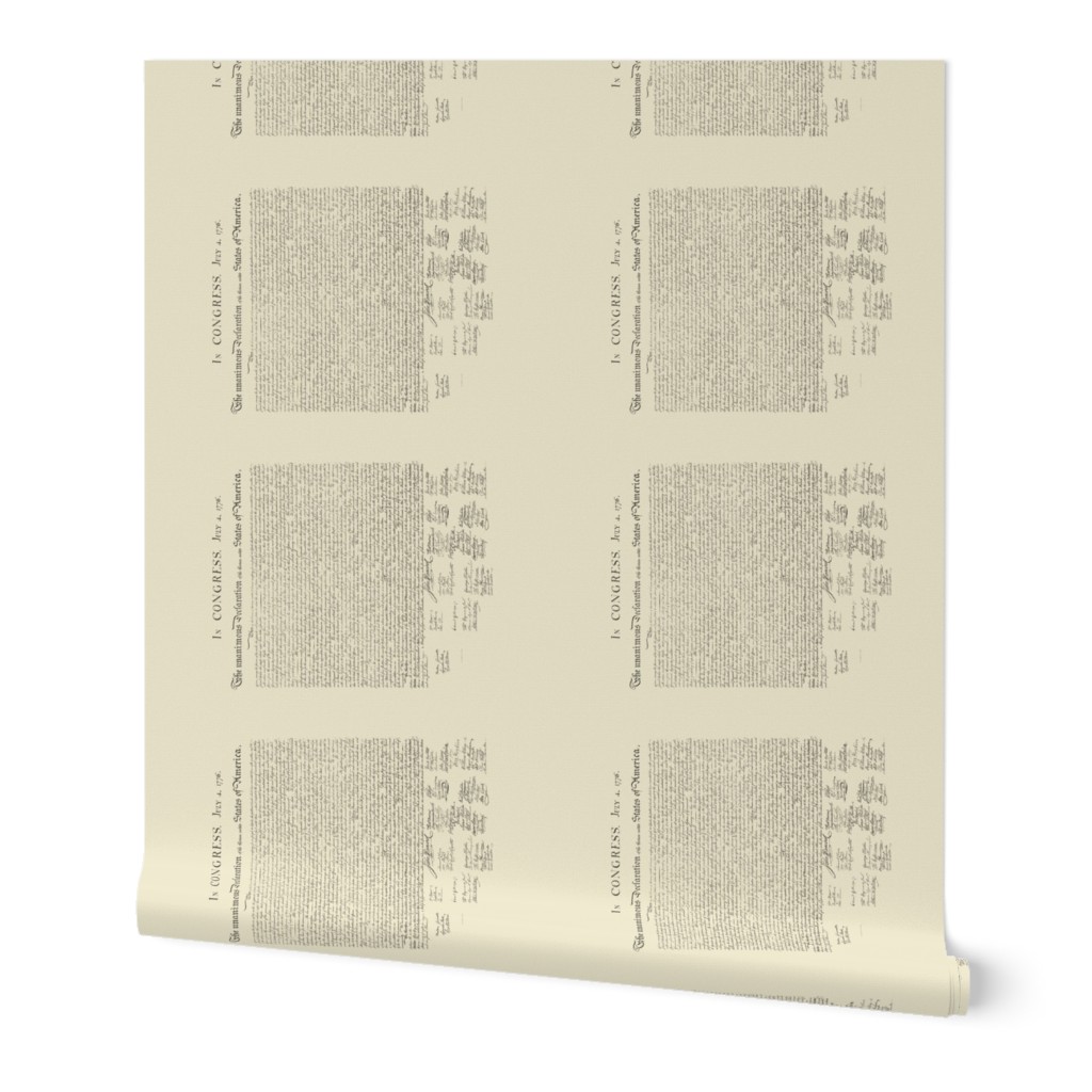 10.5"x12" (16/yard) declaration of independence, sideways