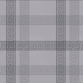 Greek Key Plaid - Stone