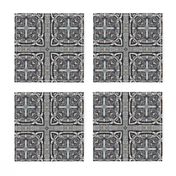 CARVED STONE TILE greek celtic 3 checkerboard tiles