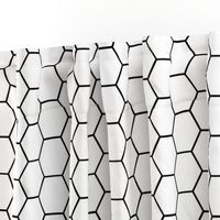 Hexagon tile, wallpaper, black and white tile, geometric hex