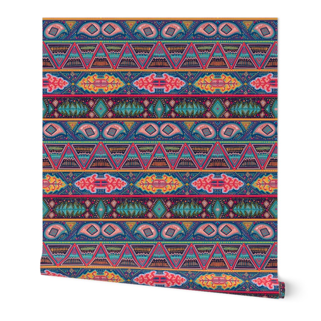 kilim inspired ribbon stripe