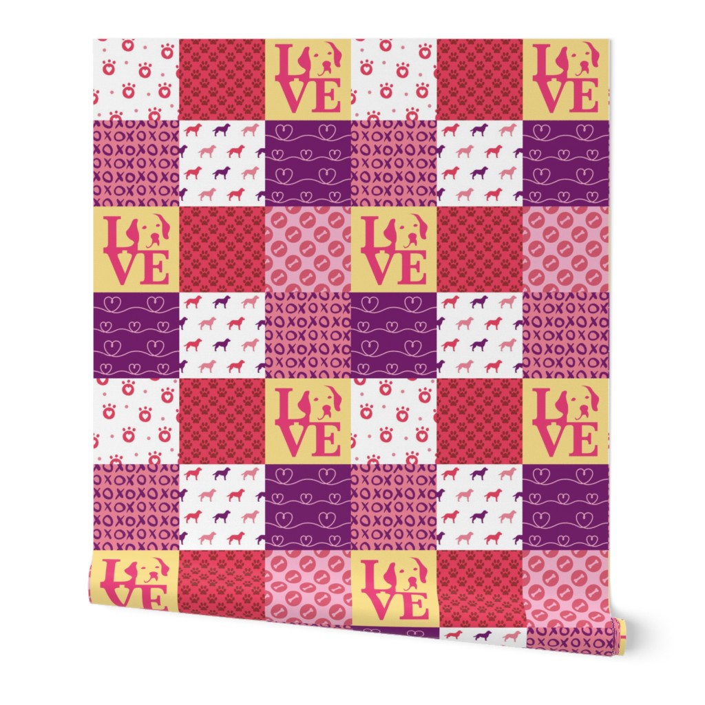 Cheater Quilt Labrador Pink Dogs