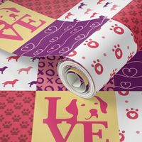 Cheater Quilt Labrador Pink Dogs