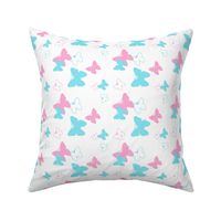 Butterfly Turquoise Aqua Blue Pink Girl Nursery 