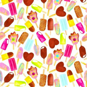 Aussie Ice Creams Scatter | Small | White | Bubble O Bill | Rainbow Paddle Pop | Splice | Gaytime 