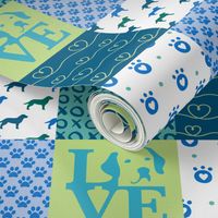 Cheater Quilt Labrador Blue Dogs