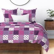 Whole Cloth Patchwork Labrador Violet Dogs