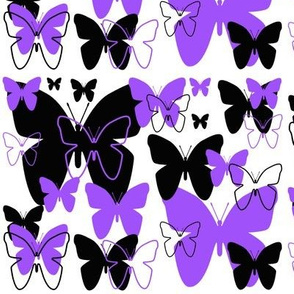 Butterfly Purple Black 