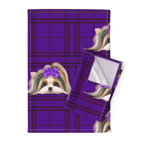 Parti-Biewer-Yorkie Plaid purple XL