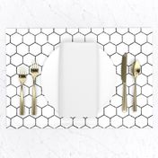 Black silver hexagon, geometric tiles, kitchen splash back, bathroom tiles