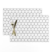 Black silver hexagon, geometric tiles, kitchen splash back, bathroom tiles